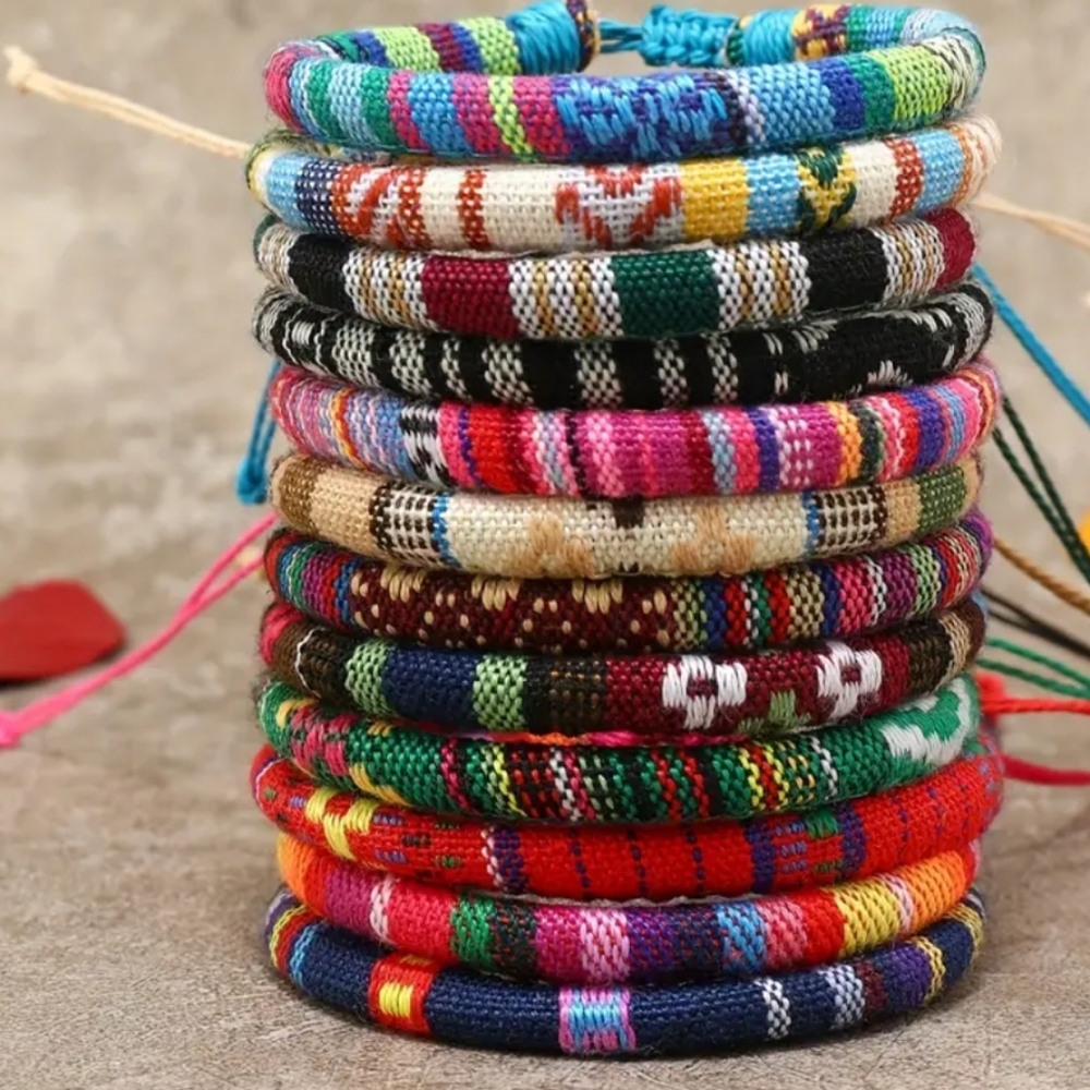 🪷3/$20🪷 Colorful Boho Fabric Bracelets Unisex